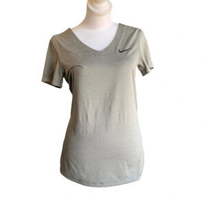 NIKE Pro women's size medium grey v neck shirt